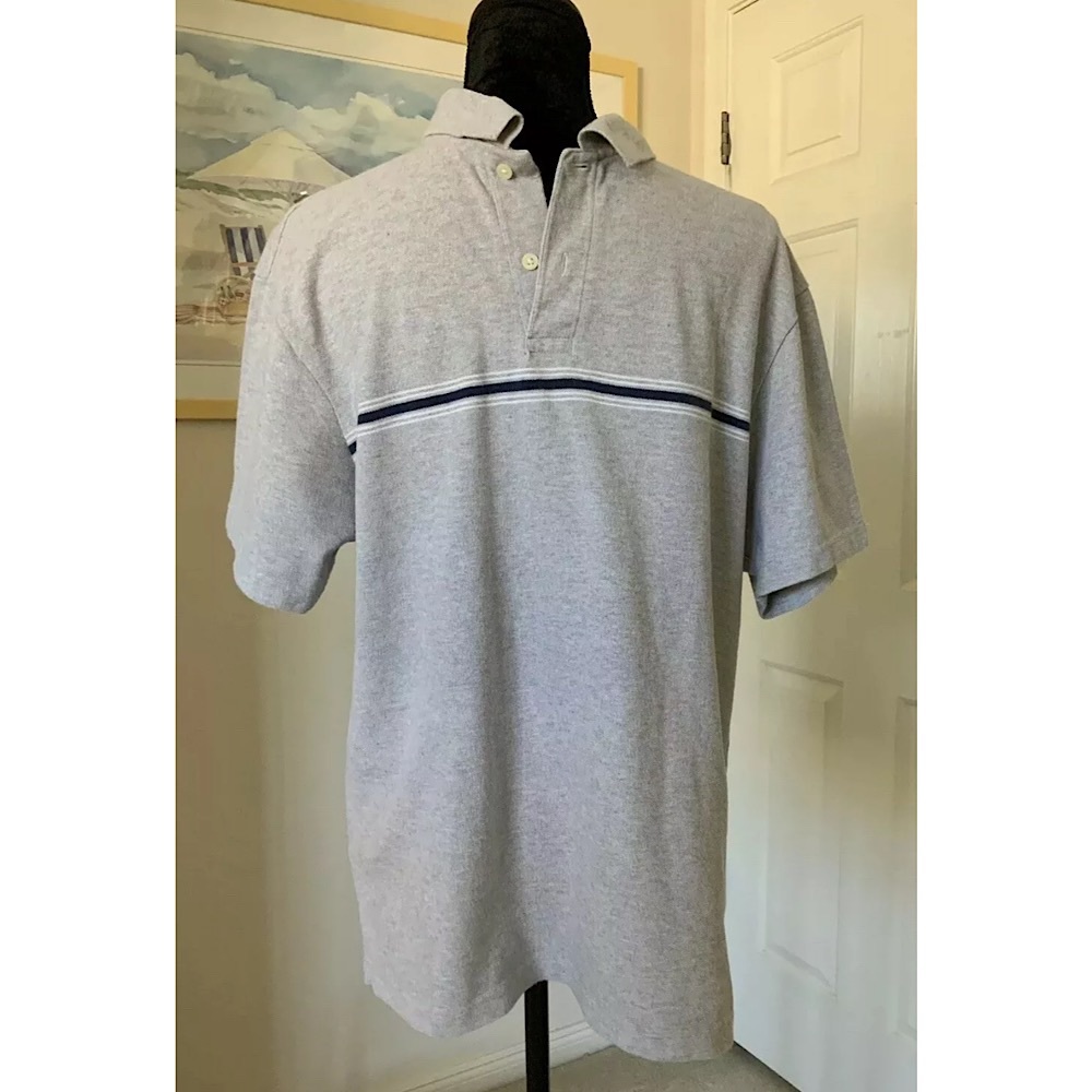 Men’s Sz L Gray Old Navy Regular Fit Polo Shirt